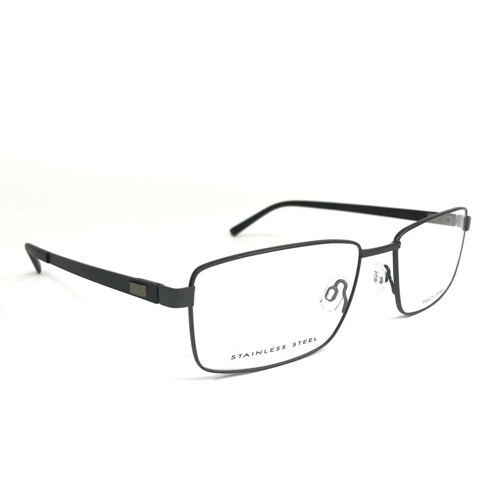 Tech Flex Large Eyeglasses Frames 30145S SP05 Black Grey Rectangular 58-18-145